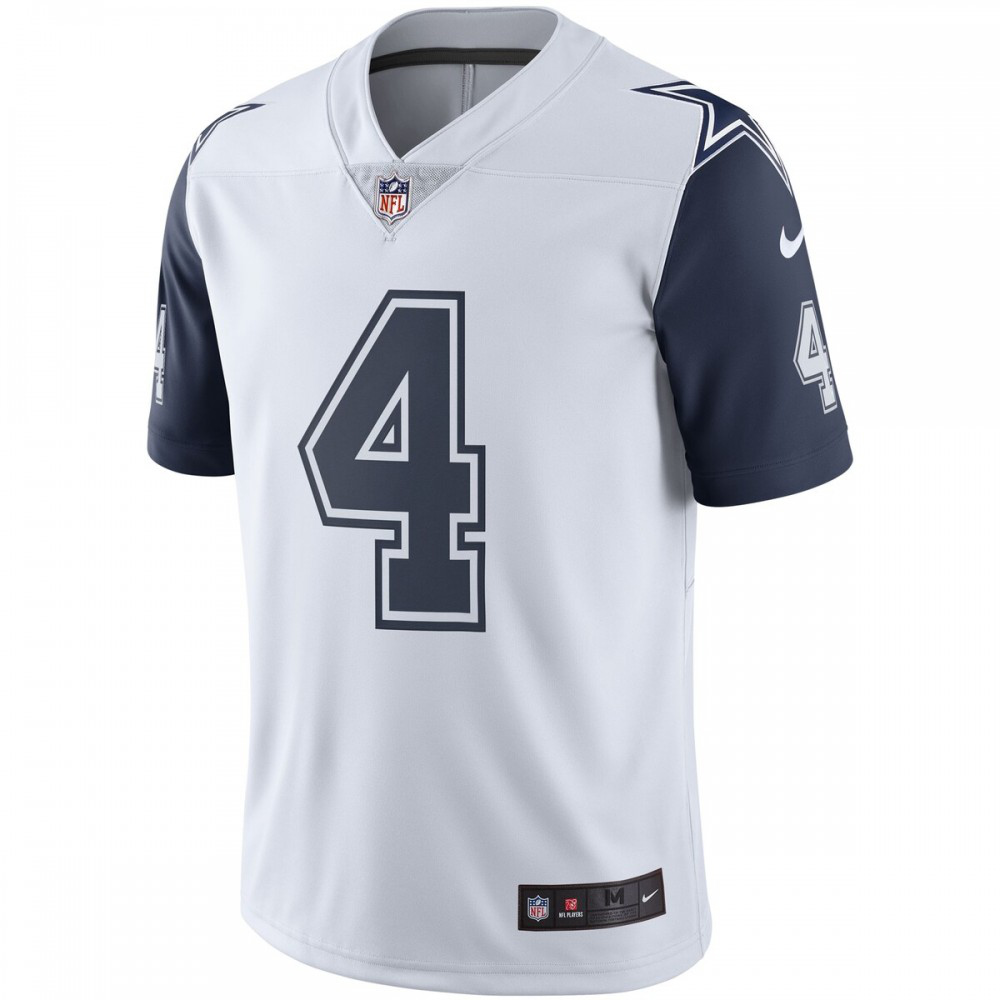 Dak Prescott Nike Dallas Cowboys Color Rush Vapor Limited Jersey - White-Profan Arena